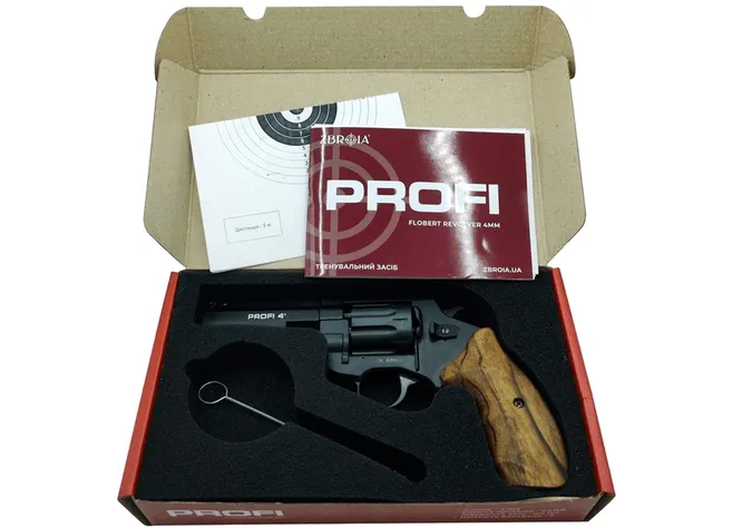 Револьвер флобера Zbroia Profi - 4" Чорний / Дерево Фото 4